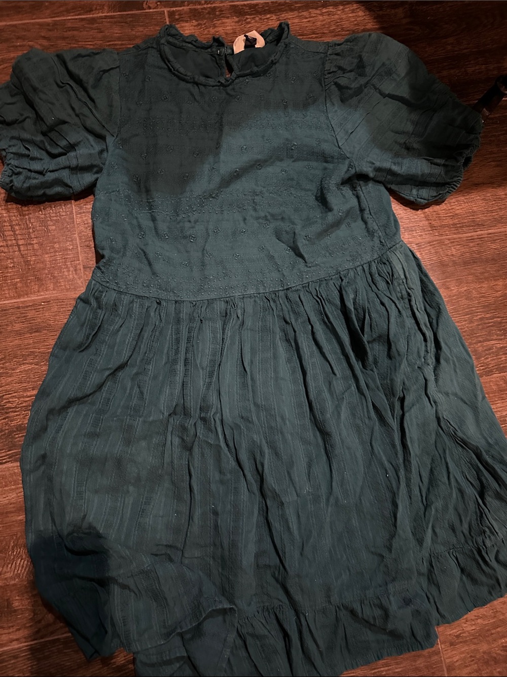 Universal Thread Dark Teal Puff Sleeve Dress